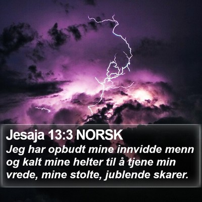 Jesaja 13:3 NORSK Bible Verse Image
