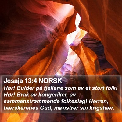 Jesaja 13:4 NORSK Bible Verse Image