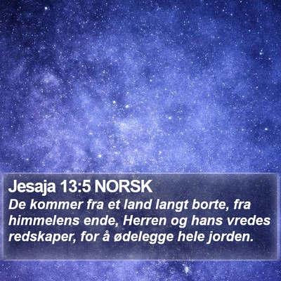 Jesaja 13:5 NORSK Bible Verse Image