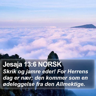 Jesaja 13:6 NORSK Bible Verse Image