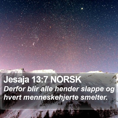 Jesaja 13:7 NORSK Bible Verse Image