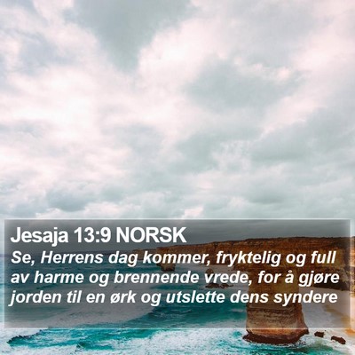Jesaja 13:9 NORSK Bible Verse Image