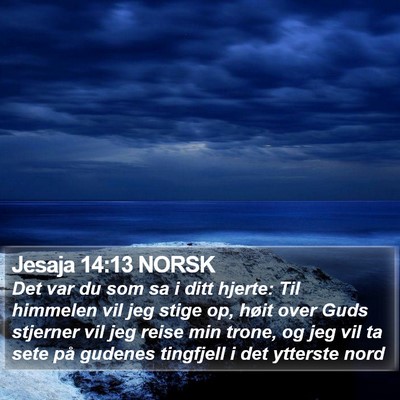 Jesaja 14:13 NORSK Bible Verse Image