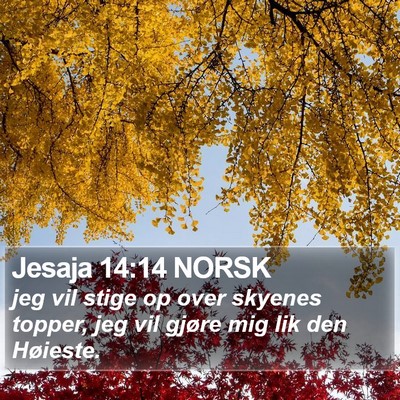 Jesaja 14:14 NORSK Bible Verse Image