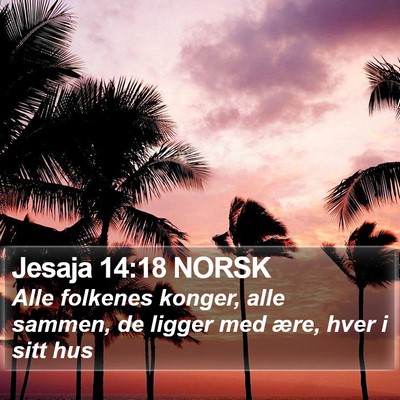 Jesaja 14:18 NORSK Bible Verse Image