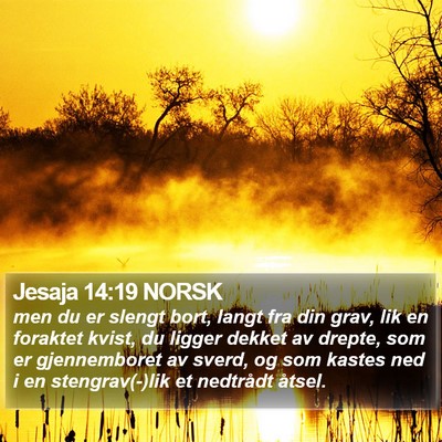Jesaja 14:19 NORSK Bible Verse Image