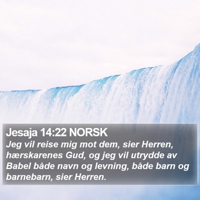 Jesaja 14:22 NORSK Bible Verse Image