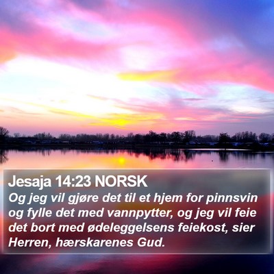 Jesaja 14:23 NORSK Bible Verse Image