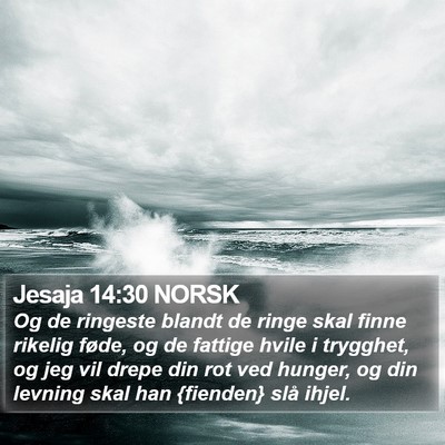 Jesaja 14:30 NORSK Bible Verse Image