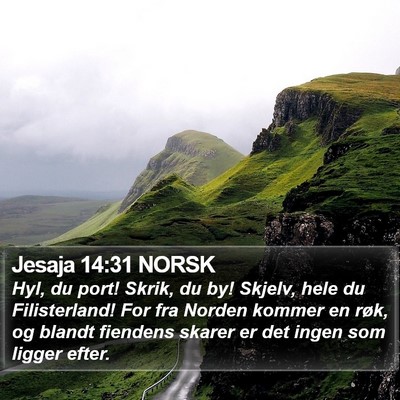 Jesaja 14:31 NORSK Bible Verse Image