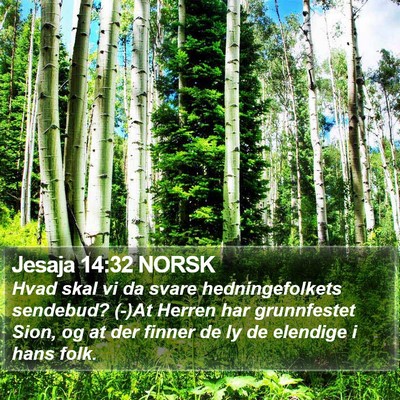 Jesaja 14:32 NORSK Bible Verse Image