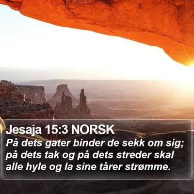 Jesaja 15:3 NORSK Bible Verse Image