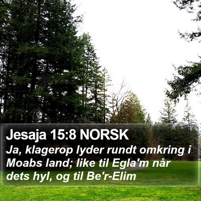 Jesaja 15:8 NORSK Bible Verse Image
