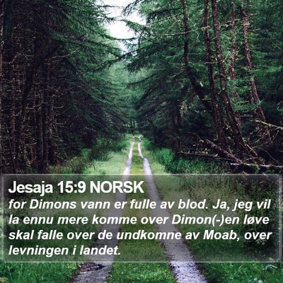 Jesaja 15:9 NORSK Bible Verse Image