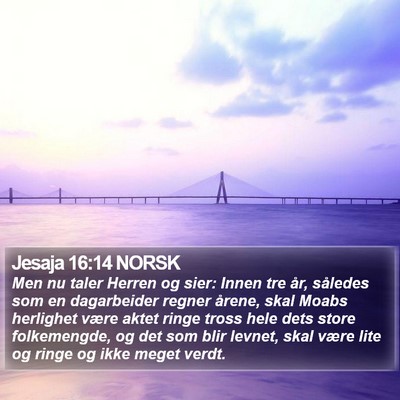 Jesaja 16:14 NORSK Bible Verse Image