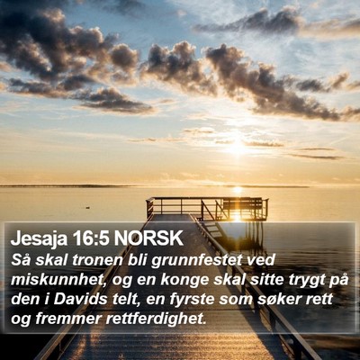 Jesaja 16:5 NORSK Bible Verse Image