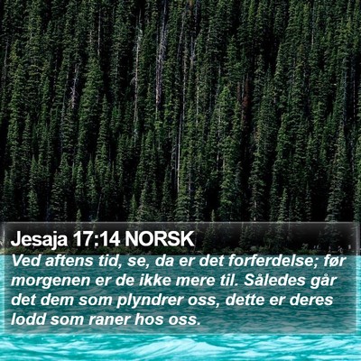 Jesaja 17:14 NORSK Bible Verse Image