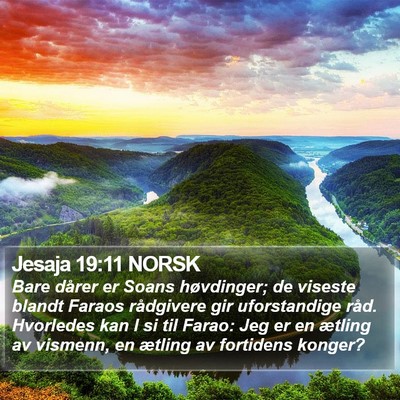 Jesaja 19:11 NORSK Bible Verse Image