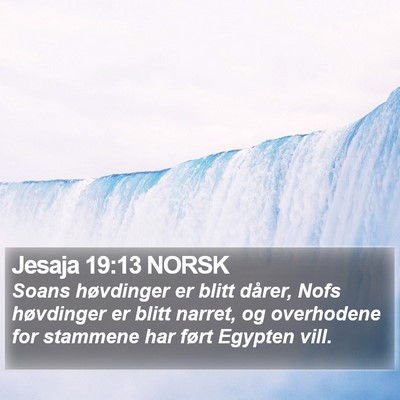 Jesaja 19:13 NORSK Bible Verse Image