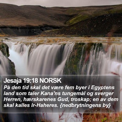 Jesaja 19:18 NORSK Bible Verse Image