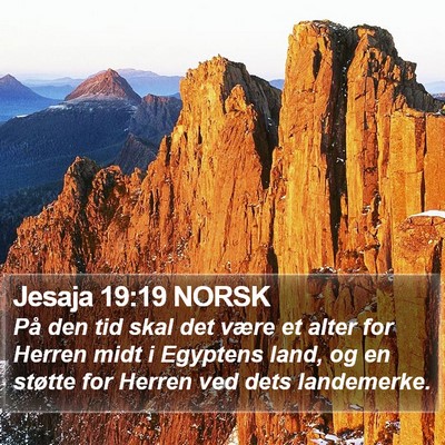 Jesaja 19:19 NORSK Bible Verse Image