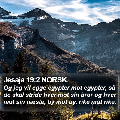 Jesaja 19:2 NORSK Bible Verse Image