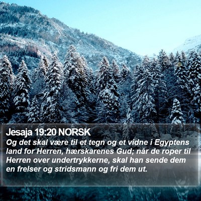 Jesaja 19:20 NORSK Bible Verse Image