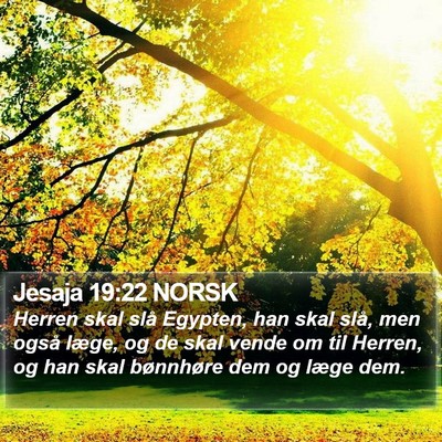 Jesaja 19:22 NORSK Bible Verse Image