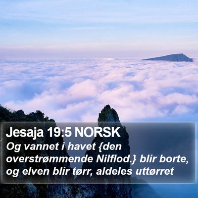 Jesaja 19:5 NORSK Bible Verse Image