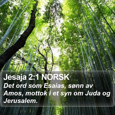 Jesaja 2:1 NORSK Bible Verse Image