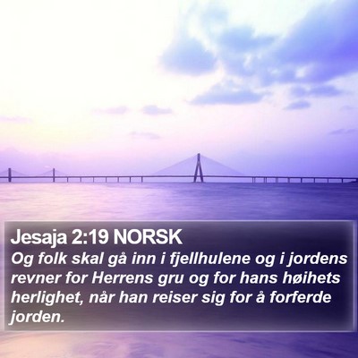 Jesaja 2:19 NORSK Bible Verse Image