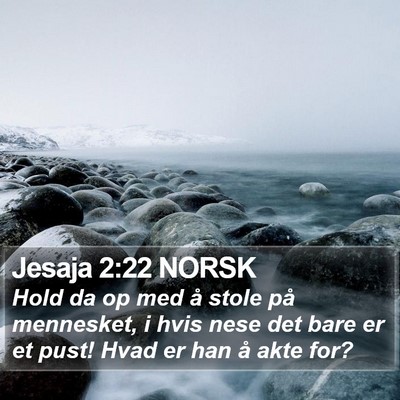 Jesaja 2:22 NORSK Bible Verse Image
