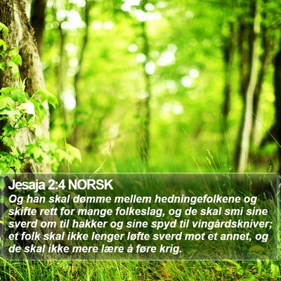 Jesaja 2:4 NORSK Bible Verse Image