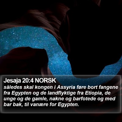 Jesaja 20:4 NORSK Bible Verse Image
