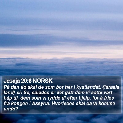 Jesaja 20:6 NORSK Bible Verse Image