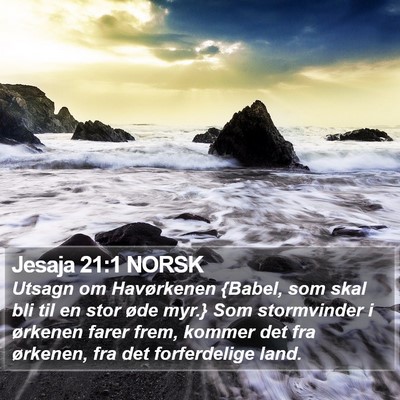 Jesaja 21:1 NORSK Bible Verse Image