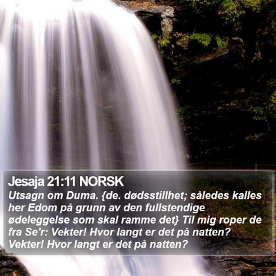Jesaja 21:11 NORSK Bible Verse Image