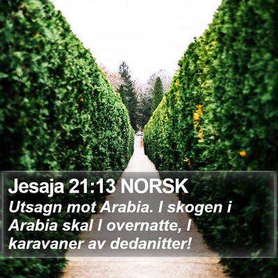 Jesaja 21:13 NORSK Bible Verse Image