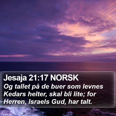 Jesaja 21:17 NORSK Bible Verse Image