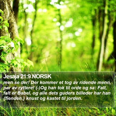 Jesaja 21:9 NORSK Bible Verse Image