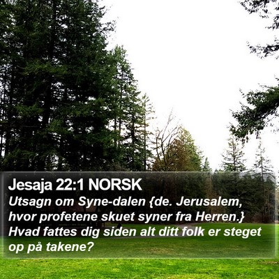 Jesaja 22:1 NORSK Bible Verse Image