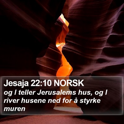 Jesaja 22:10 NORSK Bible Verse Image