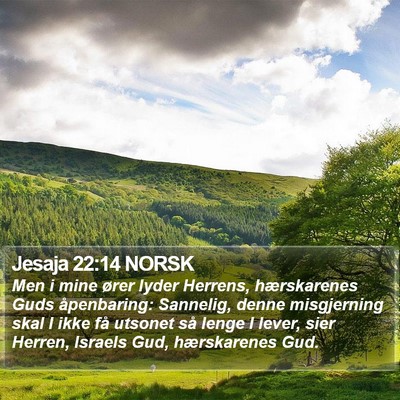 Jesaja 22:14 NORSK Bible Verse Image