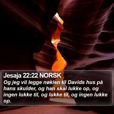 Jesaja 22:22 NORSK Bible Verse Image