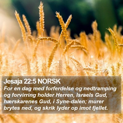 Jesaja 22:5 NORSK Bible Verse Image