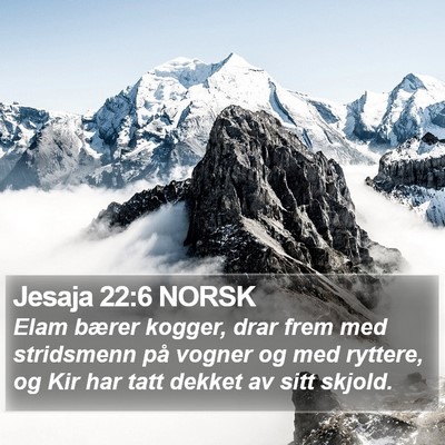 Jesaja 22:6 NORSK Bible Verse Image