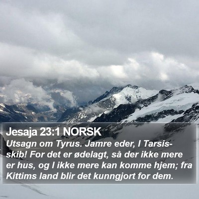 Jesaja 23:1 NORSK Bible Verse Image