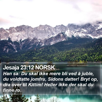 Jesaja 23:12 NORSK Bible Verse Image