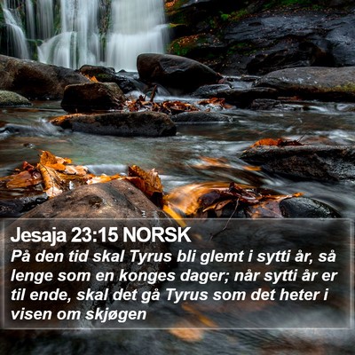 Jesaja 23:15 NORSK Bible Verse Image