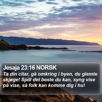 Jesaja 23:16 NORSK Bible Verse Image